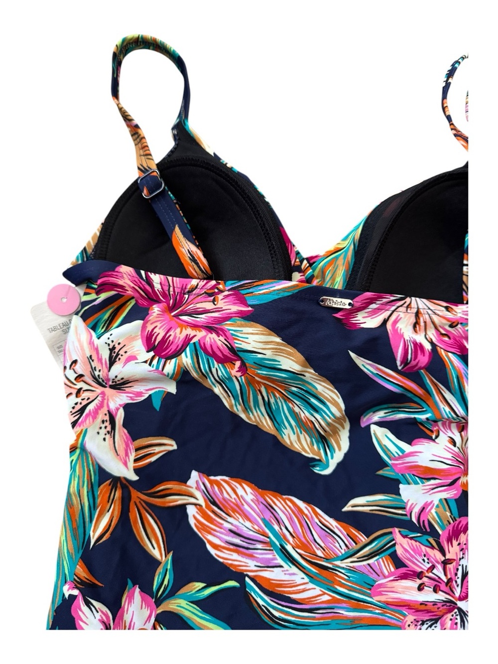 Krista Sport by Christina NWT Tankini Top S Tropical Floral Bust Enhancer - Picture 9 of 10